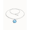 Ser Deslumbrante Large Blue Oval Faceted Crystal Long Silver Plated Necklace - COL2031AZUMTL0U-UNO de 50-Renee Taylor Gallery