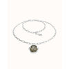 Ser Deslumbrante Gray Oval Faceted Crystal Long Silver PlatedNecklace - COL2031GRSMTL0U-UNO de 50-Renee Taylor Gallery