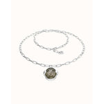 Ser Deslumbrante Gray Oval Faceted Crystal Long Silver PlatedNecklace - COL2031GRSMTL0U-UNO de 50-Renee Taylor Gallery