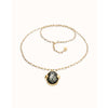 Ser Deslumbrante Gray Oval Faceted Crystal Silver Plated Necklace - COL2032GRSORO0U-UNO de 50-Renee Taylor Gallery
