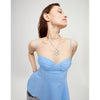 Ser Intuitiva Silver Long Pendant Chain Necklace with Central Eye - COL2034MTL0000U-UNO de 50-Renee Taylor Gallery