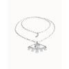Ser Intuitiva Silver Long Pendant Chain Necklace with Central Eye - COL2034MTL0000U-UNO de 50-Renee Taylor Gallery