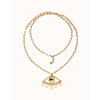 Ser Intuitiva Gold Long Pendant Chain Necklace with Central Eye - COL2034ORO0000U-UNO de 50-Renee Taylor Gallery
