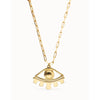 Ser Intuitiva Gold Long Pendant Chain Necklace with Central Eye - COL2034ORO0000U-UNO de 50-Renee Taylor Gallery