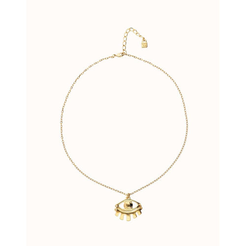 Ser Intuitiva Gold Short Pendant Chain Necklace with Small Eye - COL2035ORO0000U-UNO de 50-Renee Taylor Gallery