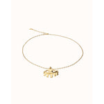 Ser Intuitiva Gold Short Pendant Chain Necklace with Small Eye - COL2035ORO0000U-UNO de 50-Renee Taylor Gallery
