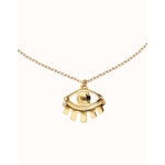Ser Intuitiva Gold Short Pendant Chain Necklace with Small Eye - COL2035ORO0000U-UNO de 50-Renee Taylor Gallery