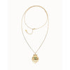 Ser Intuitiva Gold Multi Strand Chain Necklace with Eye - COL2037VRDORO0U-UNO de 50-Renee Taylor Gallery