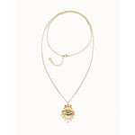 Ser Intuitiva Gold Multi Strand Chain Necklace with Eye - COL2037VRDORO0U-UNO de 50-Renee Taylor Gallery