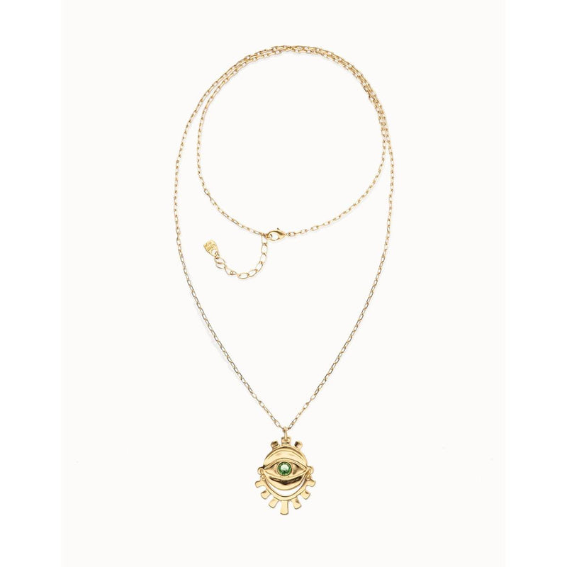 Ser Intuitiva Gold Multi Strand Chain Necklace with Eye - COL2037VRDORO0U-UNO de 50-Renee Taylor Gallery