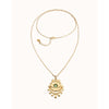 Ser Intuitiva Gold Multi Strand Chain Necklace with Eye - COL2037VRDORO0U-UNO de 50-Renee Taylor Gallery