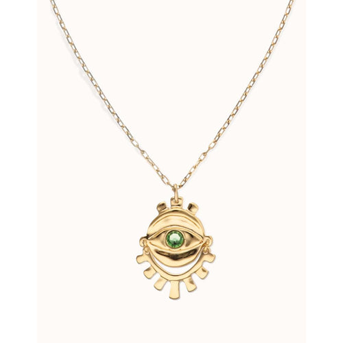 Ser Intuitiva Gold Multi Strand Chain Necklace with Eye - COL2037VRDORO0U-UNO de 50-Renee Taylor Gallery
