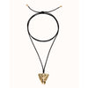Ser Invencible Silk Cord Gold Wing Necklace - COL2038NGRORO0U-UNO de 50-Renee Taylor Gallery