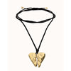 Ser Invencible Silk Cord Gold Wing Necklace - COL2038NGRORO0U-UNO de 50-Renee Taylor Gallery