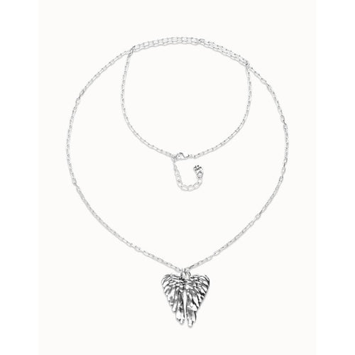 Ser Invencible Long necklace with wing detail- COL2039MTL0000U-UNO de 50-Renee Taylor Gallery
