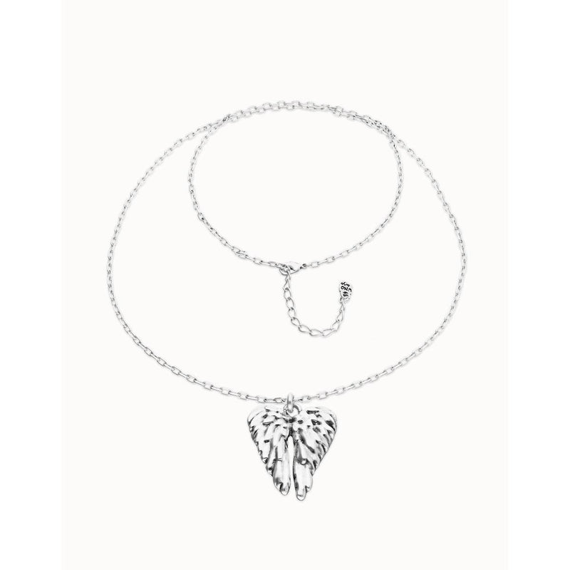 Ser Invencible Long necklace with wing detail- COL2039MTL0000U-UNO de 50-Renee Taylor Gallery
