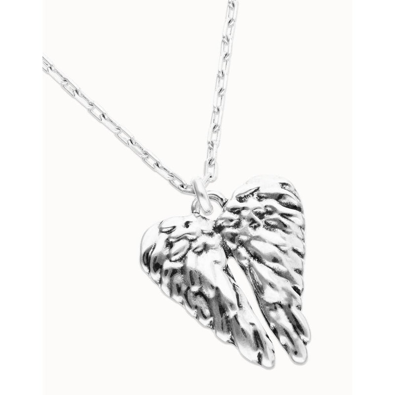 Ser Invencible Long necklace with wing detail- COL2039MTL0000U-UNO de 50-Renee Taylor Gallery