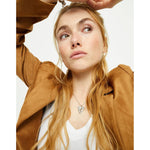 Ser Invencible Short necklace with wing detail - COL2041MTL0000U-UNO de 50-Renee Taylor Gallery