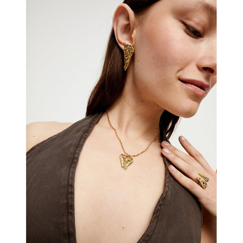 Ser Invencible Short Gold Wing Necklace - COL2041ORO0000U-UNO de 50-Renee Taylor Gallery