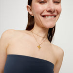 Multi Strand Chain Necklace with Manta Ray – COL2043ORO0000U-UNO de 50-Renee Taylor Gallery