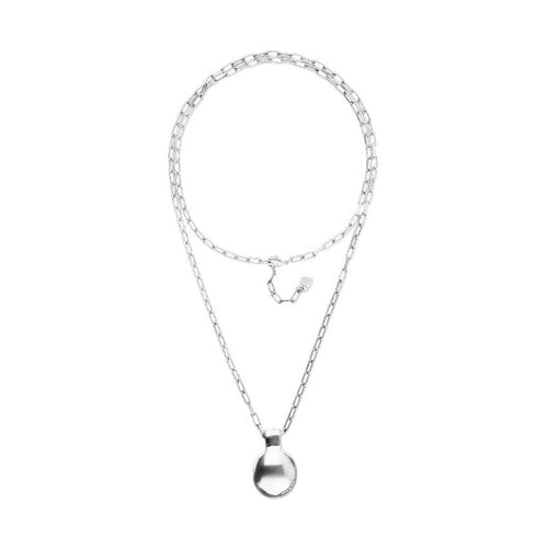 Silver Gravity Necklace - COL2050MTL0000U-UNO de 50-Renee Taylor Gallery