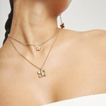 18k Gold Metal Alloy Necklace with a Big Butterfly - COL2057ORO0000U-UNO de 50-Renee Taylor Gallery