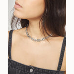 Silver Square Links Chain Bracelet - COL2065MTL0000U-UNO de 50-Renee Taylor Gallery