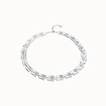 Silver Square Links Chain Bracelet - COL2065MTL0000U-UNO de 50-Renee Taylor Gallery