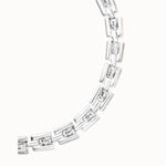 Silver Square Links Chain Bracelet - COL2065MTL0000U-UNO de 50-Renee Taylor Gallery