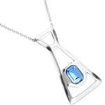 Silver and Blue Core Necklace - COL2073AZUMTL0U-UNO de 50-Renee Taylor Gallery