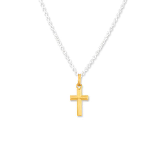 24K Cross Pendant 10X15 by Lika Behar