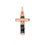 18K Rose Gold & Black Ceramic Cross Pendant - CR292241ROCN000000-Baraka-Renee Taylor Gallery