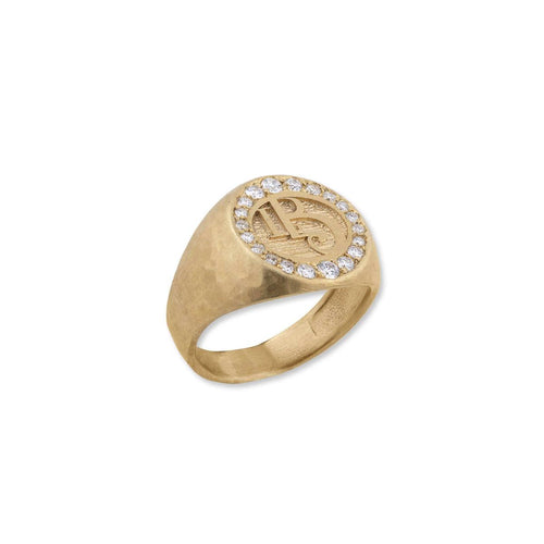 Cachet All Gold Ring with Diamonds by Lika Behar