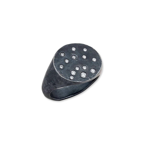 Cachet Diamond Sprinkle Signet Ring by Lika Behar