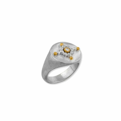 Cachet Signet Ring with Diamond by Lika Behar