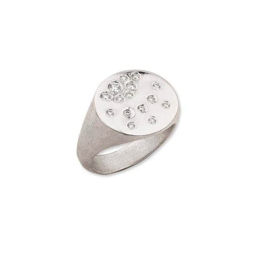 Cachet Diamond Sprinkle Signet Ring by Lika Behar