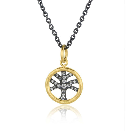 Circle Pendant with Diamond by Lika Behar