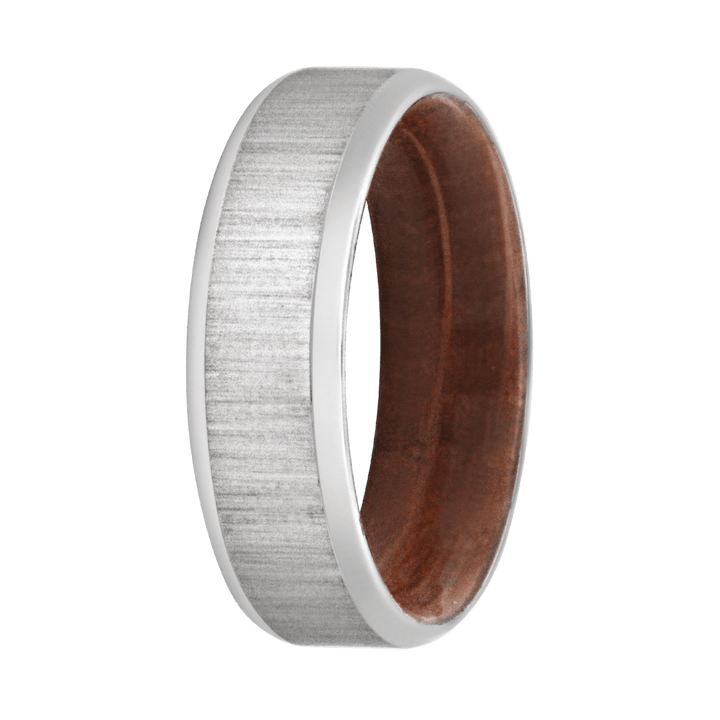 7MM Cobalt Beveled Cross Ring w/ Whiskey Barrel Wood Interior - 7CWD113:WHK-Heavy Stone-Renee Taylor Gallery
