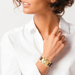 Sacred Bracelet - Gold Plated, Brown Leather - B0107 ORM-CXC-Renee Taylor Gallery