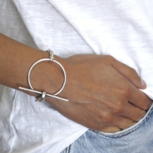 Origins Slim Bracelet - Silver Plated - B0124 MET00-CXC-Renee Taylor Gallery
