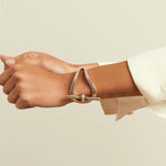 Laurel Leather Bracelet - Silver Plated, Camel Leather - B0159 MCA00-CXC-Renee Taylor Gallery