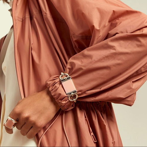 Omega Alejandra Bracelet - Silver Plated, Pink Methacrylate - B0167 MKR03-CXC-Renee Taylor Gallery