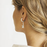 Key Earrings - Silver Plated - E0078 MET00-CXC-Renee Taylor Gallery