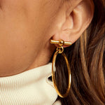 Mast Hoop Earrings - Gold Plated - E0099 ORO00