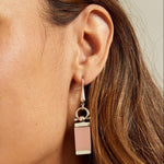 Omega Alejandra Earrings - Silver Plated, Pink Methacrylate - E0105 MKR00-CXC-Renee Taylor Gallery