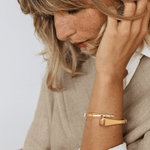 Diamond Nail Bracelet - Gold Plated - B0119 ORO03-CXC-Renee Taylor Gallery