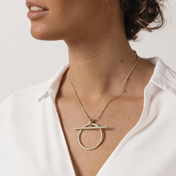 Origins Slim Ball Necklace - Silver Plated - N0085 MET00-CXC-Renee Taylor Gallery