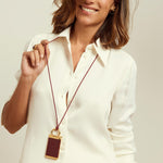 Omega Alejandra Necklace - Gold Plated, Burgundy Methacrylate - N0131 OKB00-CXC-Renee Taylor Gallery