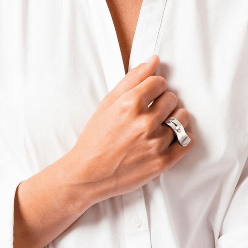 Buttonhole Ring - Silver Plated - R0055 MET-CXC-Renee Taylor Gallery