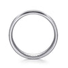 14K White Gold 6mm - Satin Finish Men's Wedding Band with Beveled Edge - MBM0123-60W4JJJ-Gabriel & Co.-Renee Taylor Gallery